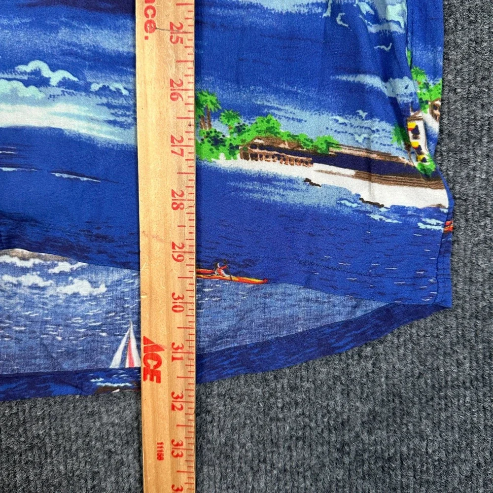 NWT Polo Ralph Lauren Men's Tropical Island Sailboat Hawaiian Shirt Size Medium
